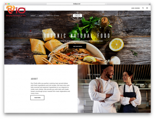 thiết kế website nhà hàng đẹp mắt